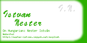 istvan nester business card
